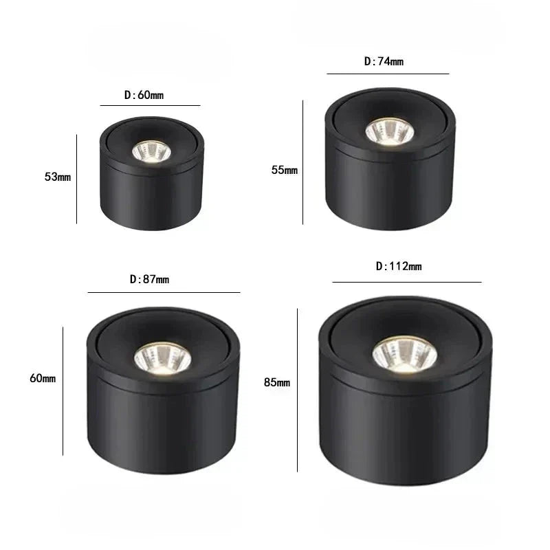 Spot Plafond Encastré LED Dimable Orientable Aluminium Blanc Noir Salon Cuisine Bureau | Restfield