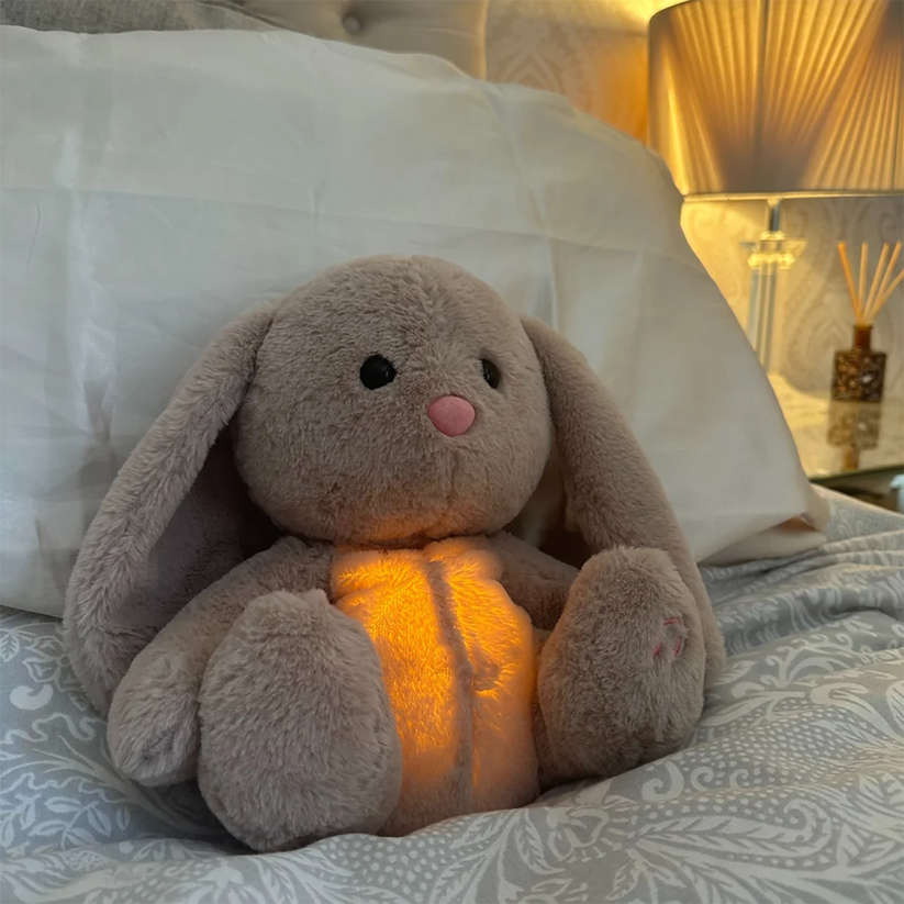 Interactive Cuddly Toy with Soothing Breathing Music and Lights for Children Adults Sleep Relaxation | Sansoti