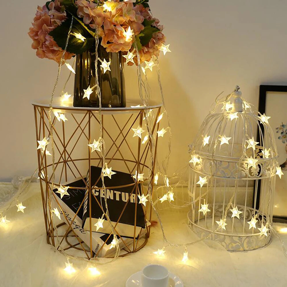 Star String Lights LED Ambient Lighting for Garden Patio Party Indoor Outdoor Decoration Mood Lamp Party Lighting | Sansoti