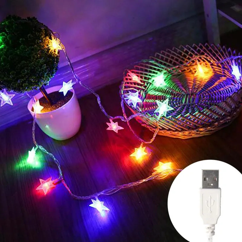 Star String Lights LED Ambient Lighting for Garden Patio Party Indoor Outdoor Decoration Mood Lamp Party Lighting | Sansoti