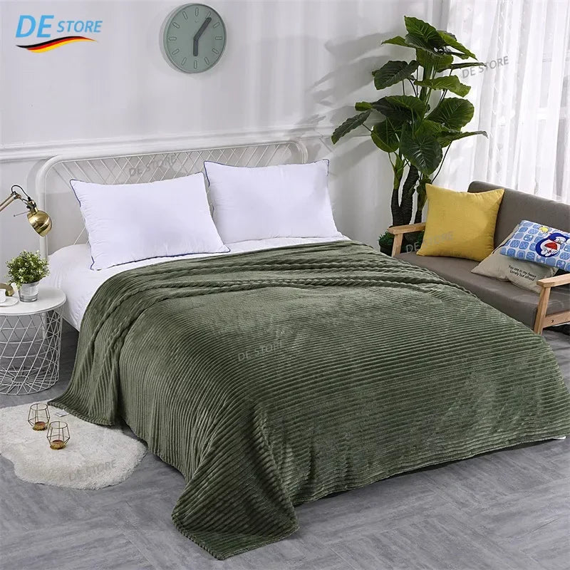 Fleecedeken met Ruitpatroon 70x100cm Zachte Microvezel Plaid Woonkamer Slaapkamer Bank Bed Kinderen Huisdieren | Sansoti