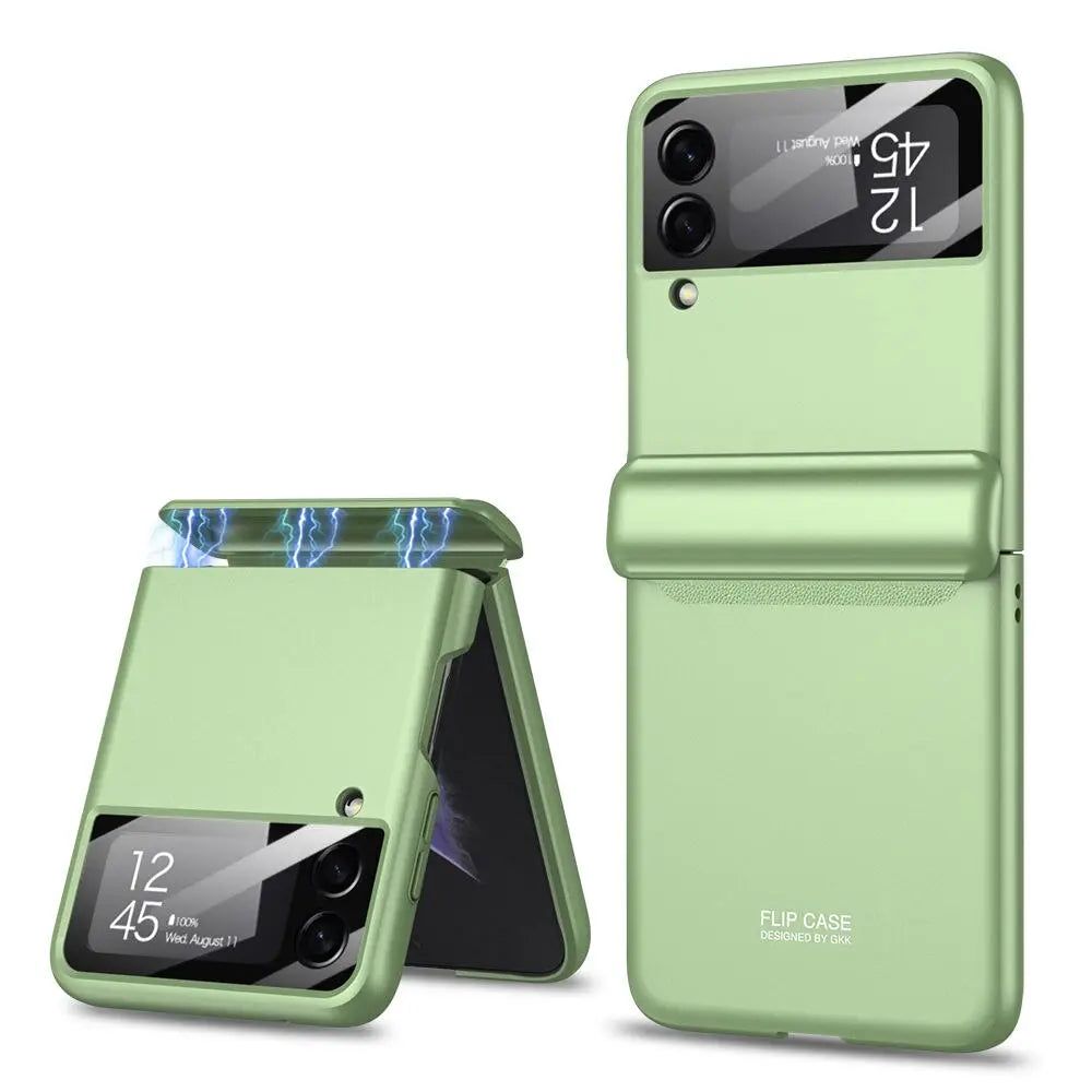 Etui ochronne do Samsung Galaxy Z Flip 4 z ładowaniem bezprzewodowym, odporne na upadki, elastyczne, trwałe | Sansoti