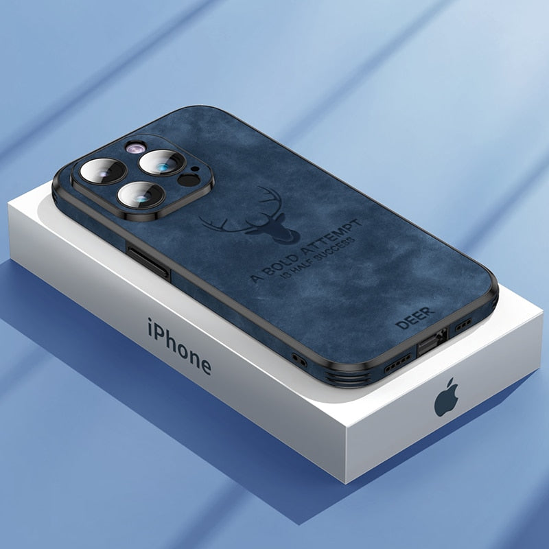 Smartphone Hoesje in Leerlook — Slank Design met Valbescheming & MagSafe-Compatibiliteit voor iPhone 16/15/14/13/12 | Sansoti