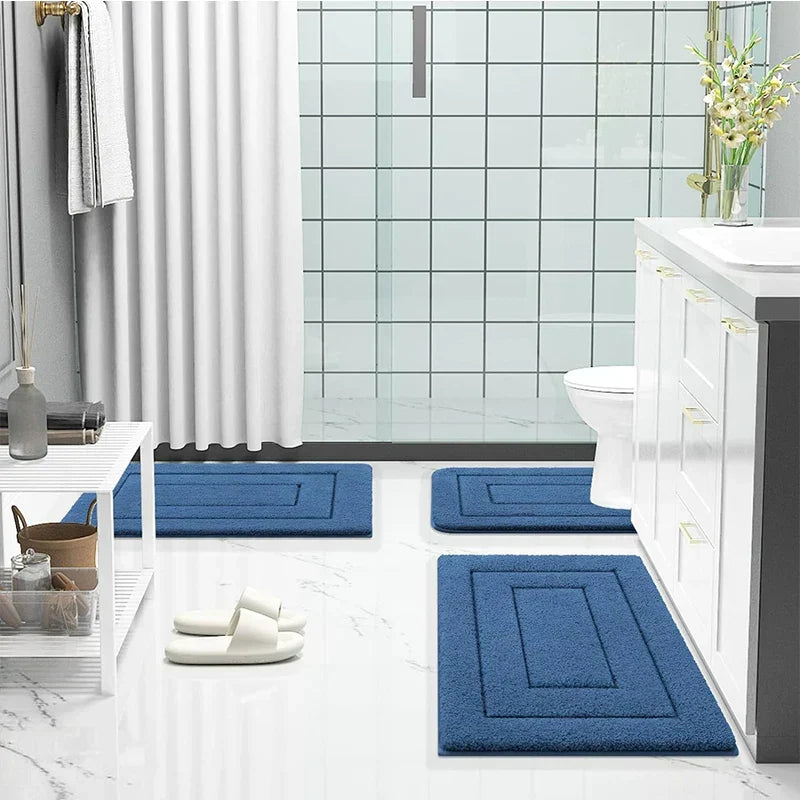 Antislip Badmat Microvezels Dubbellaags Superabsorberend Badkamer Vloerkleed Veilig Zacht Douchemat Sneldrogend | Sansoti