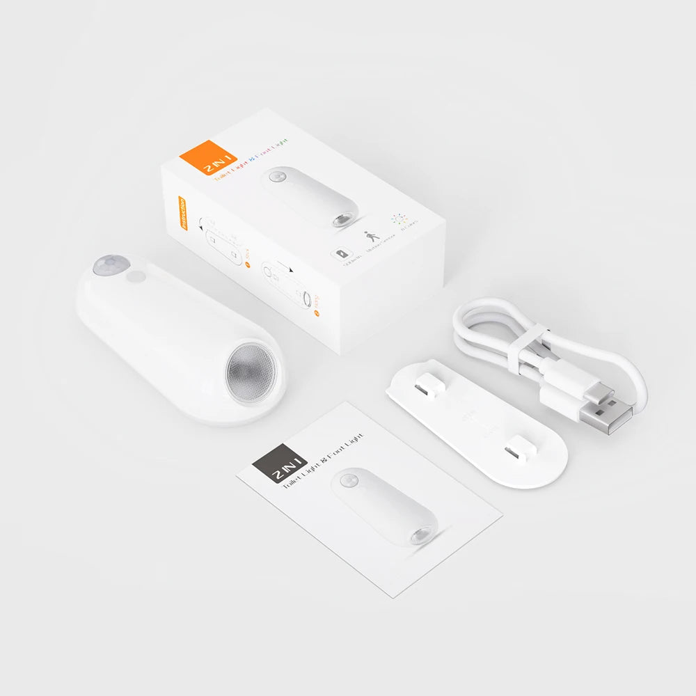 Toilet Nachtlampje Met Bewegingssensor RGB 7 Kleuren Oplaadbaar Waterdicht IPX3 | Sansoti