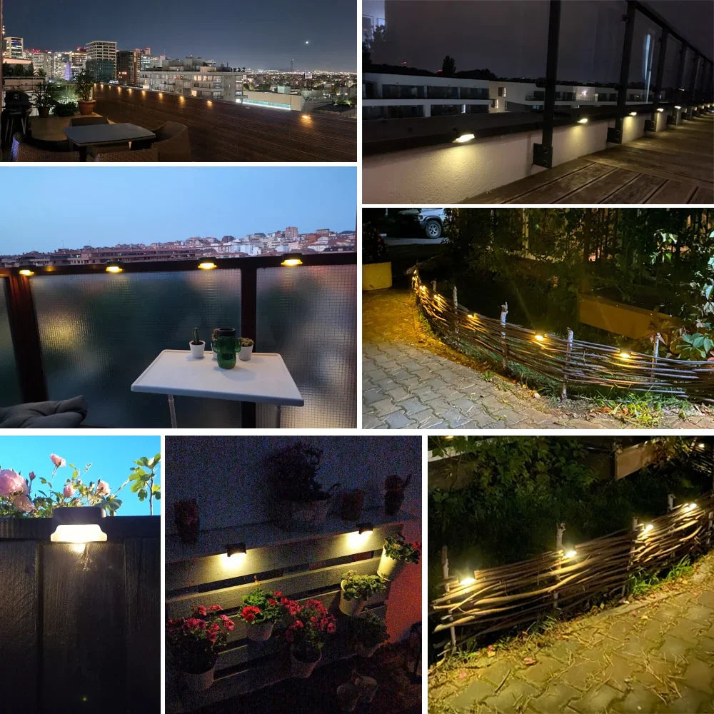 Zonne-energie Wandlamp Tuinverlichting LED Buitenlamp Waterdicht Terrasverlichting zonder Bedrading | Sansoti