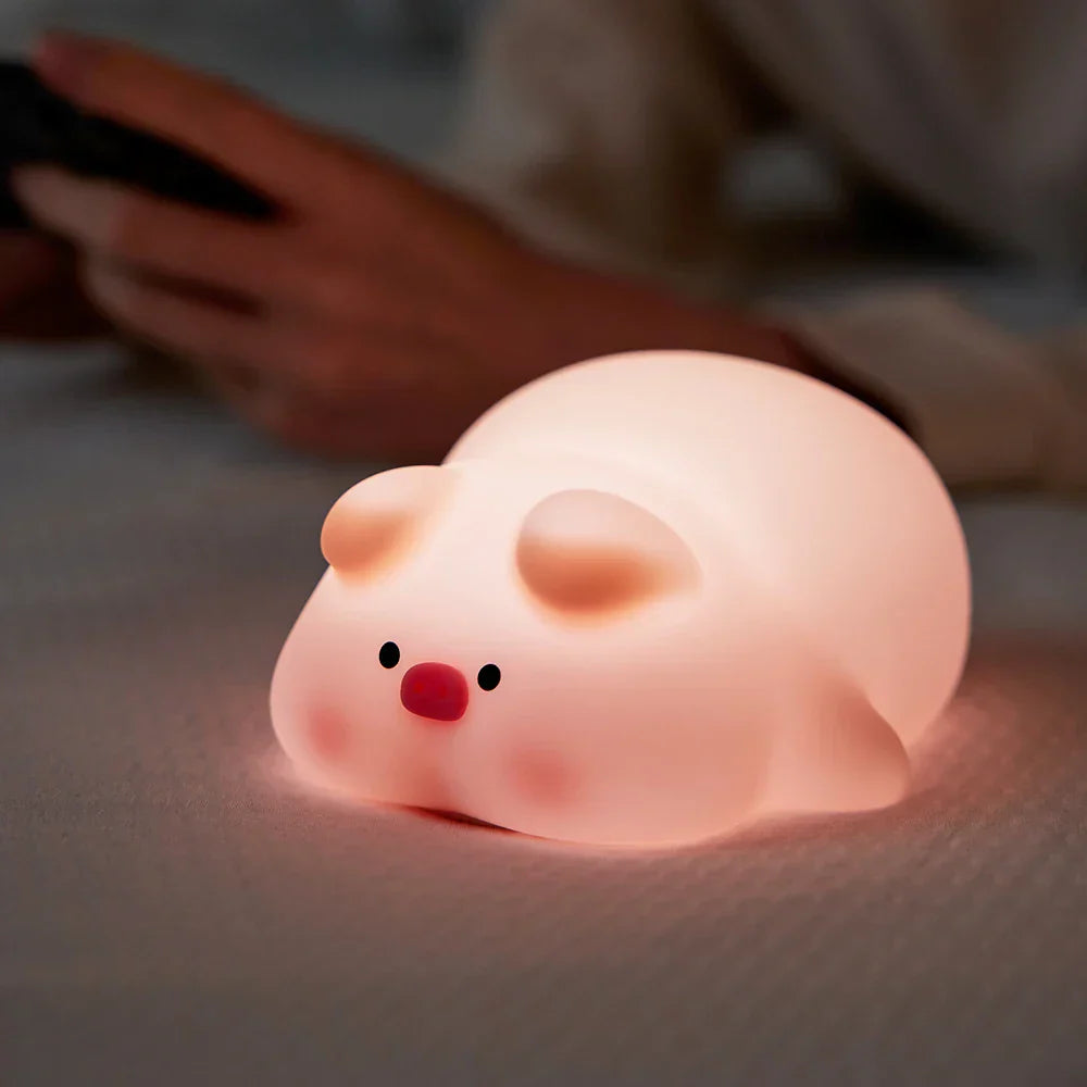 Nachtlampje Dieren LED Nachtverlichting Zacht Siliconen USB Oplaadbaar Timer Sfeerverlichting Kinderkamer | Sansoti