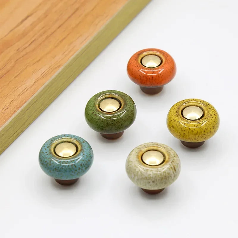 Möbelknopf Keramik Rund Modern 3.2cm Schubladengriff Schrankgriff Möbelknauf DIY Küche | Restfield