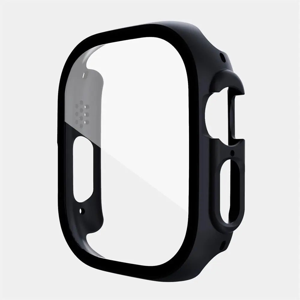 Protective Polycarbonate Glass Smartwatch Case 49mm Transparent Black Rose Gold Green Scratch-Resistant Watch | Sansoti