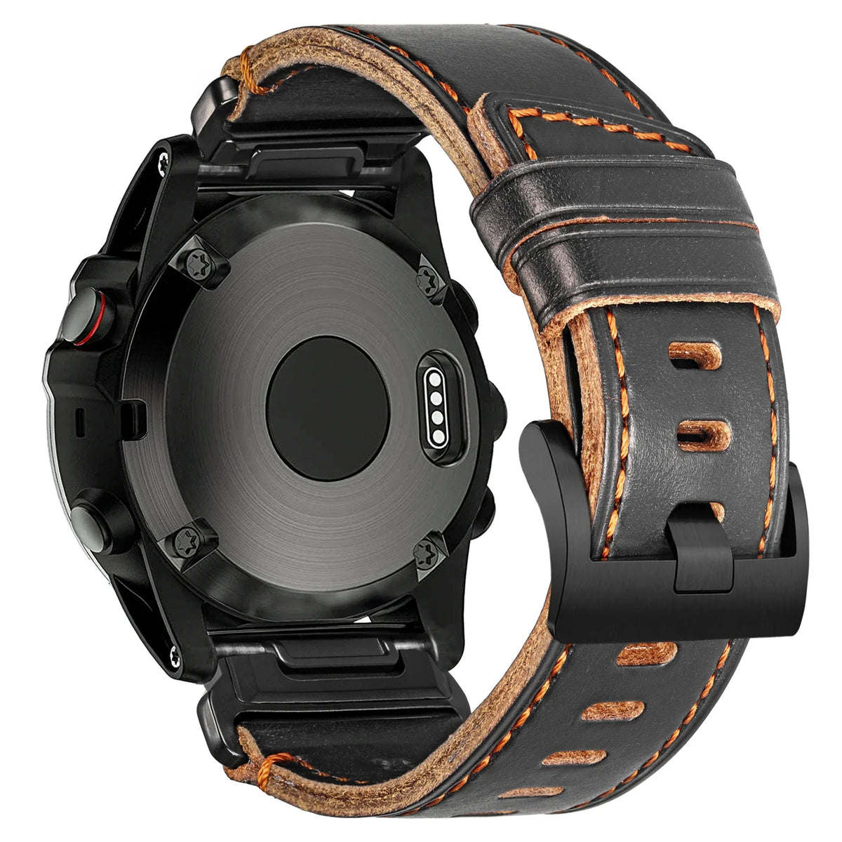 Bracelet de smartwatch en cuir premium souple avec boucle ardillon, bracelet de montre réglable unisexe 20mm 22mm 26mm | Sansoti