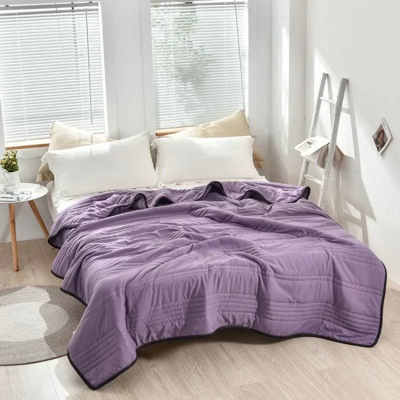 Summer Blanket Cooling Effect Polyester 100-200 cm Breathable Lightweight Thin for Warm Nights Bedroom | Sansoti