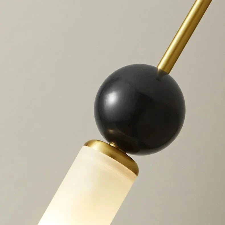 Pendelleuchte Marmor Rohr Zylinder Schwarz Gold Warmweiß Kaltweiß Design Beleuchtung Esszimmer Schlafzimmer Wohnzimmer | Sansoti