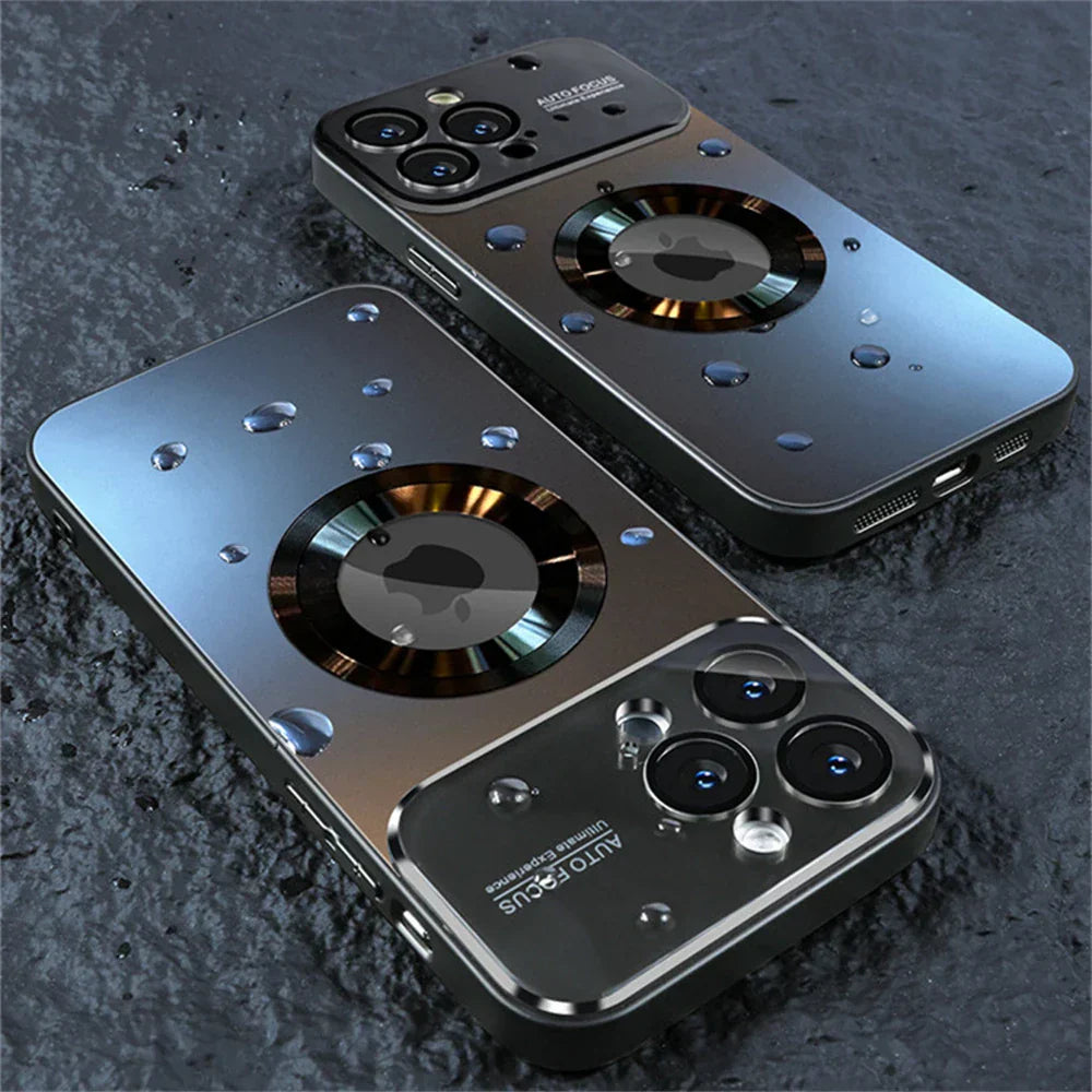 Magnetische Telefoonhoes met Glanzende Spiegel Afwerking voor iPhone | MagSafe Compatibel | Sansoti