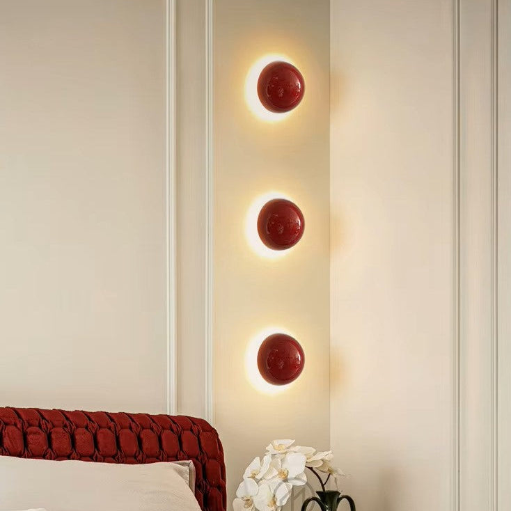 Ronde Wandlamp Metaal LED 16 cm Scandinavisch Design Sfeervol Licht Slaapkamer Hal Gang Woonkamer Brons | Sansoti