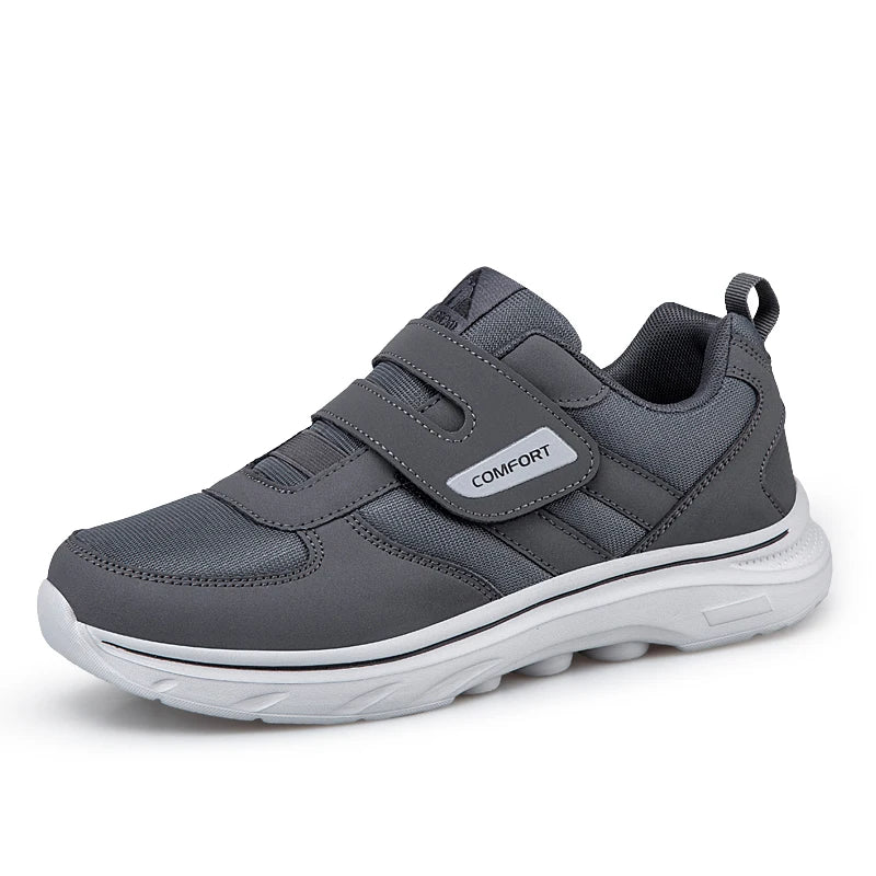 Verstelbare Heren Wandelschoenen Extra Breed Zachte Zool Lichtgewicht Mesh Comfortschoenen voor Ouderen | Sansoti
