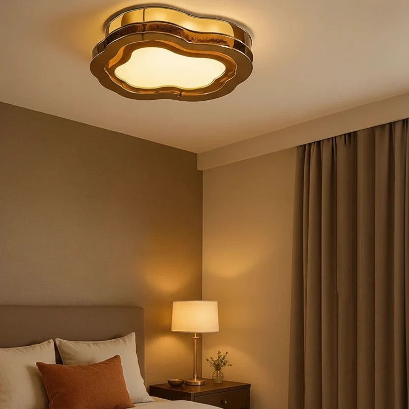 Golvende Plafondlamp met Organische Vorm Dimbaar LED Verlichting voor Slaapkamer Eetkamer Woonkamer Sfeer | Sansoti