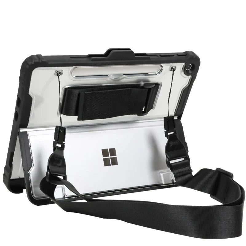 Protective Case for Surface Pro & Go – Shock-Resistant Tablet Case with Adjustable Shoulder Strap and Storage Compartments | Sansoti