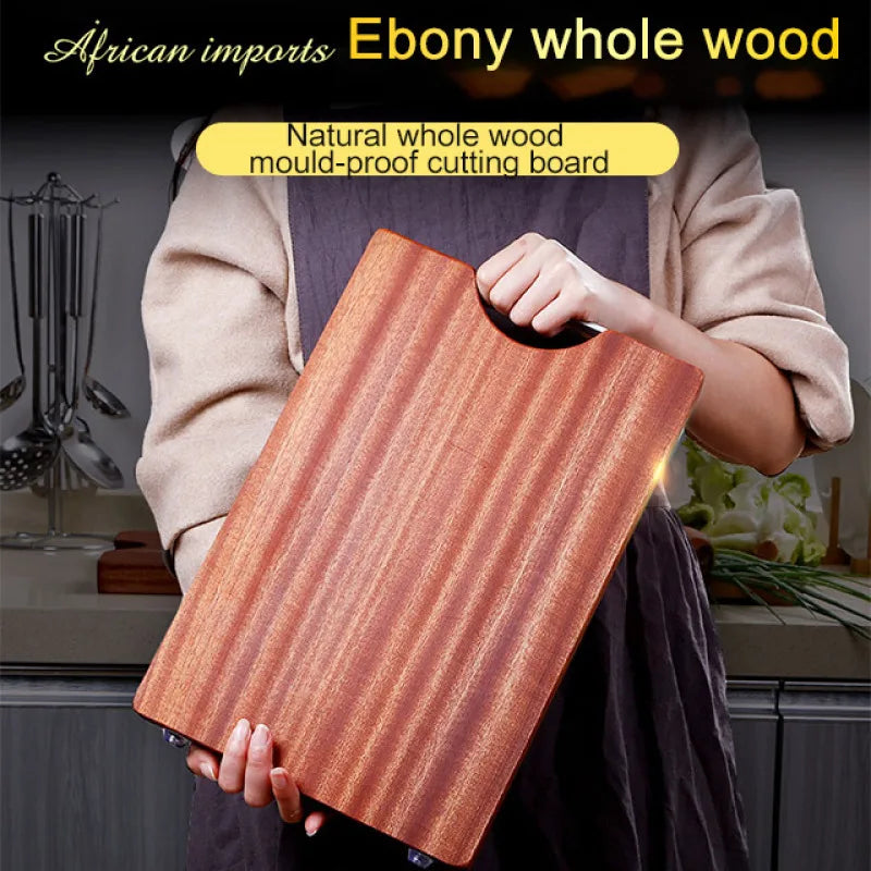 Planche à découper en bois rectangulaire antibactérienne et antifongique, en ébène, planche de cuisine, bloc de boucher professionnel | Sansoti