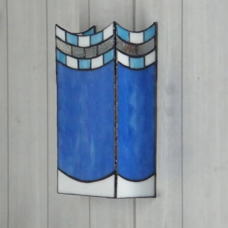 Applique murale Tiffany verre E27 rétro bleu salon chambre couloir éclairage mural LED style pastoral salle à manger bureau | Restfield