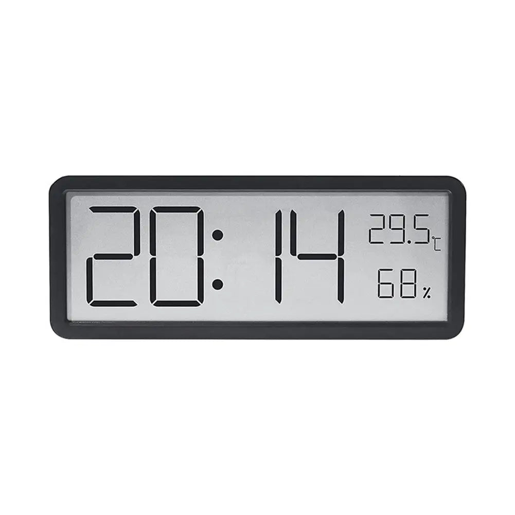 Digitale Wandklok met LED-Display – Temperatuur & Tijd – Modern Design – Wit & Zwart | Sansoti