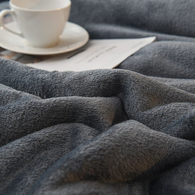 Wollplaid Decke | Warm & Weich | Wendbar | Für Bett, Sofa & Winter