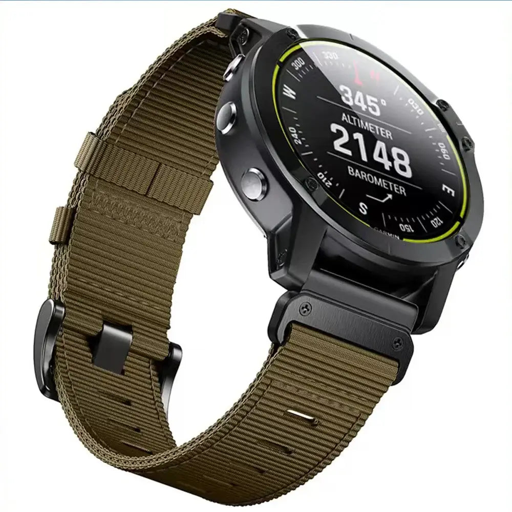 Tactiele Nylon Horlogeband QuickFit 22mm 26mm Smartwatch Vervanging Sport Outdoor Polsband Ademend Comfortabel | Sansoti