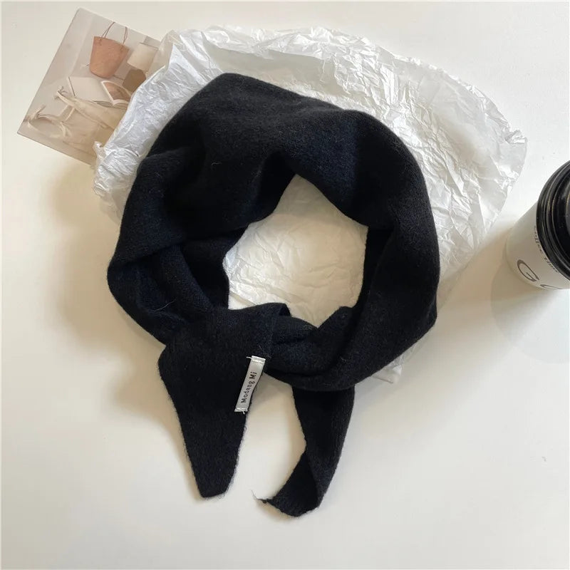 Gestricktes dreieckiges Wolltuch für Damen und Herren, Kaschmir, Winteraccessoire, lässig, elegant und bequem | Sansoti