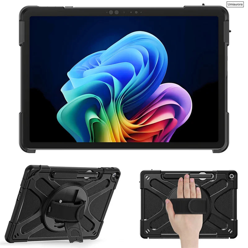360° Rotating Tablet Holder with Handle and Shoulder Strap for 12-inch Tablets, Compatible with Surface Pro | Sansoti