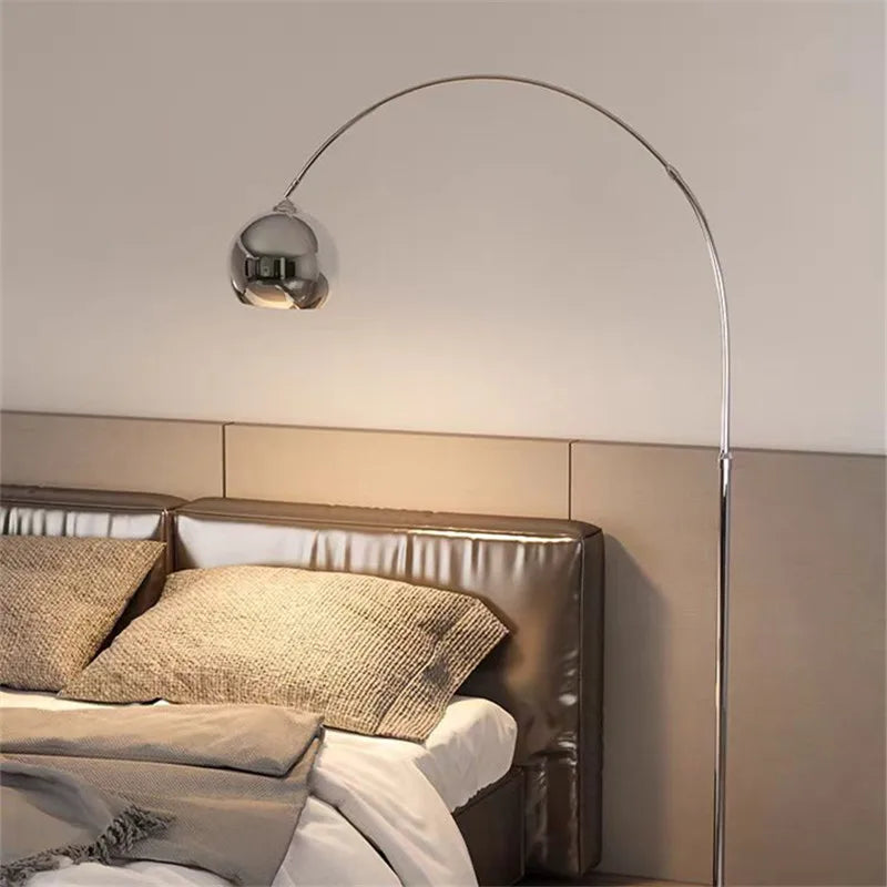 Boog Vloerlamp Metaal Verstelbaar E27 110cm Modern Woonkamer | Sansoti