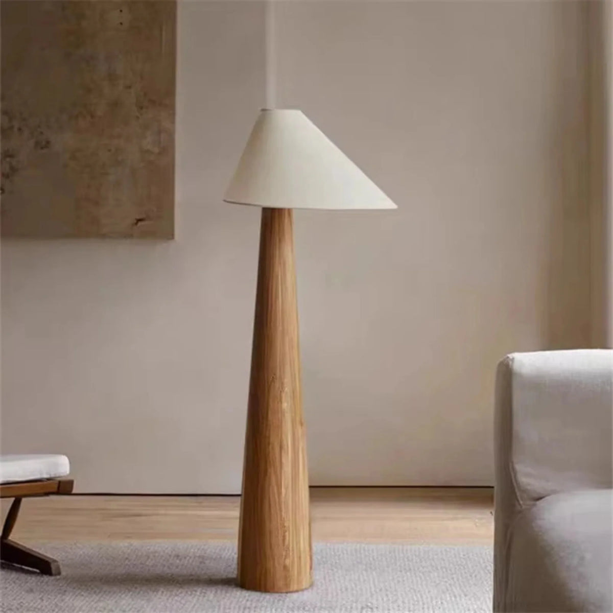 Lampe en bois au design naturel, lampe de table ou sur pied, 40-165 cm, éclairage d’ambiance minimaliste, salon | Sansoti