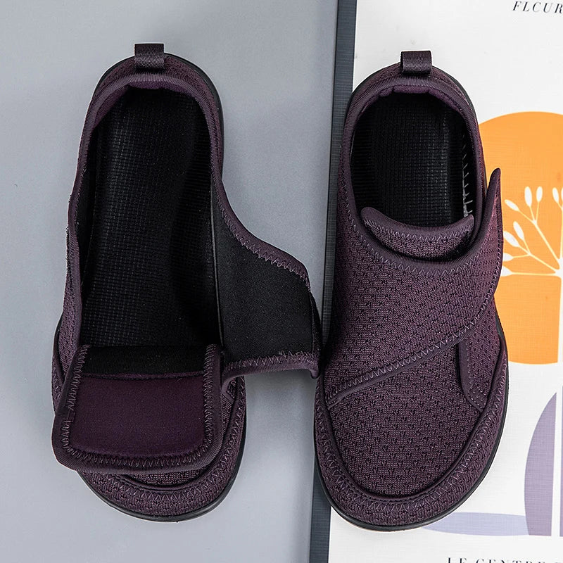 Adjustable Orthopedic Shoes Wide Fit Extra Roomy Comfortable for Seniors Unisex Diabetic Shoes | Sansoti