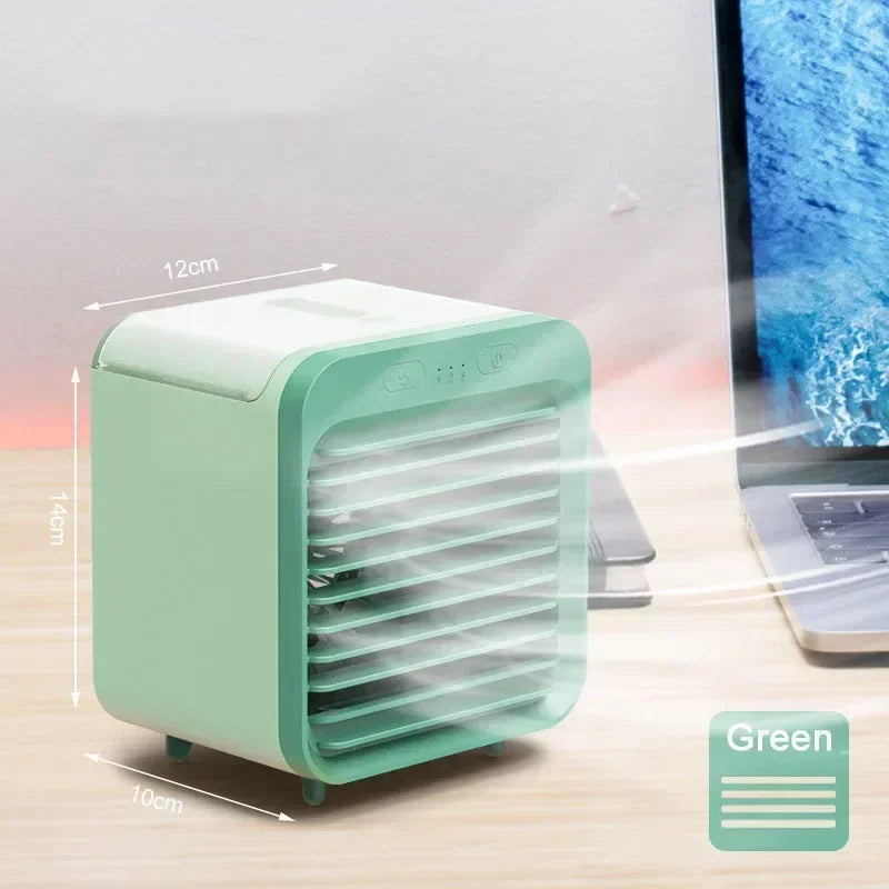 Draagbare Koelventilator USB Mini Luchtbevochtiger Bureaukoeler Mistverstuiver voor Kantoor Thuis | Sansoti