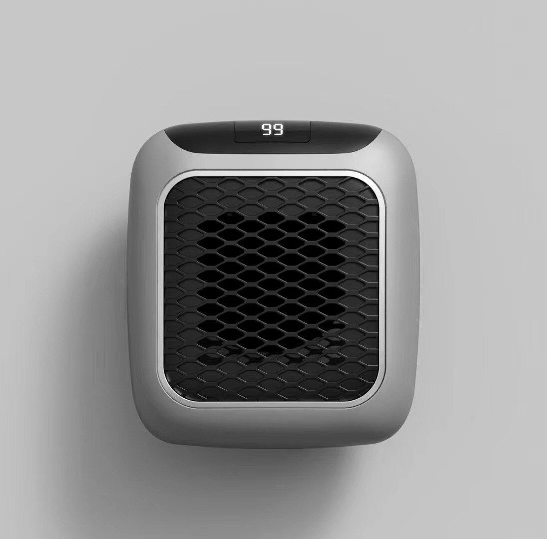 Compact Wall-Mounted Heater 800W Portable Space Heater LED Display Energy-Efficient Aluminum | Sansoti