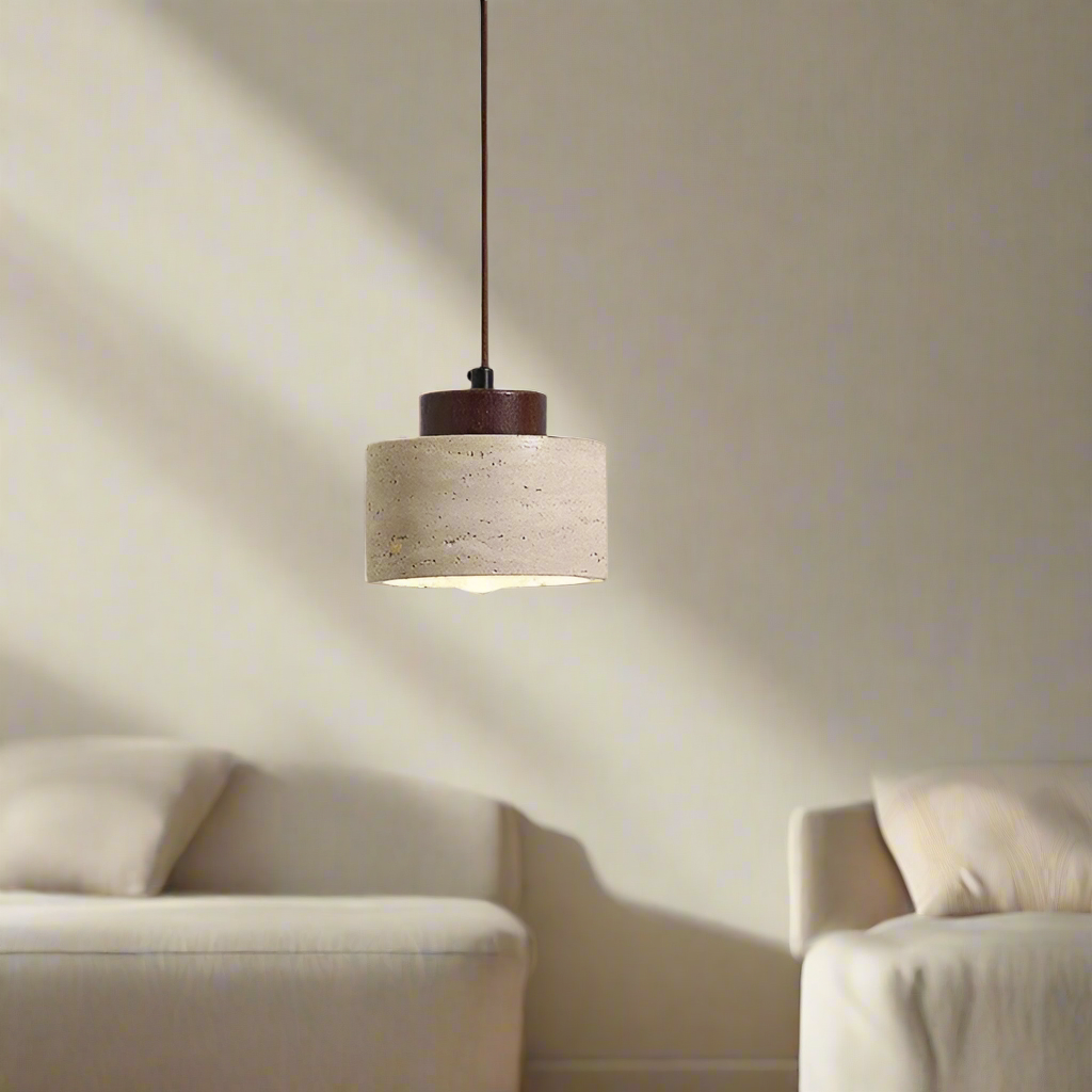 Wandleuchte Marmor Alabaster Rund LED 3000K Travertin Nordic Design | Restfield