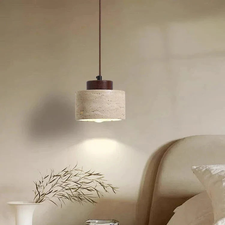 Wandleuchte Marmor Alabaster Rund LED 3000K Travertin Nordic Design | Restfield