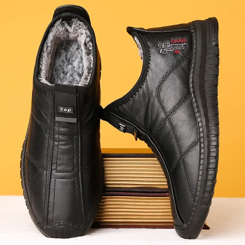 Men's boots, winter shoes, waterproof, non-slip, platform work shoes, sizes 38-48, men's hiking footwear | Sansoti