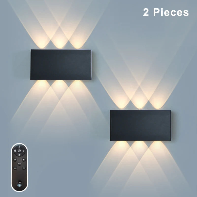 Rechargeable Wall Light with Remote Control, Dimmable LED Lighting, Magnetic, Cordless, 4 Colors, Ambient Lighting | Sansoti