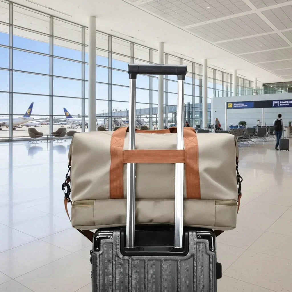 Sporttasche mit Schuhfach und Nass-Trocken-Fach, 46x25x28cm, wasserdichte Reisetasche für Fitnessstudio, Gym und Wochenendtrips | Sansoti