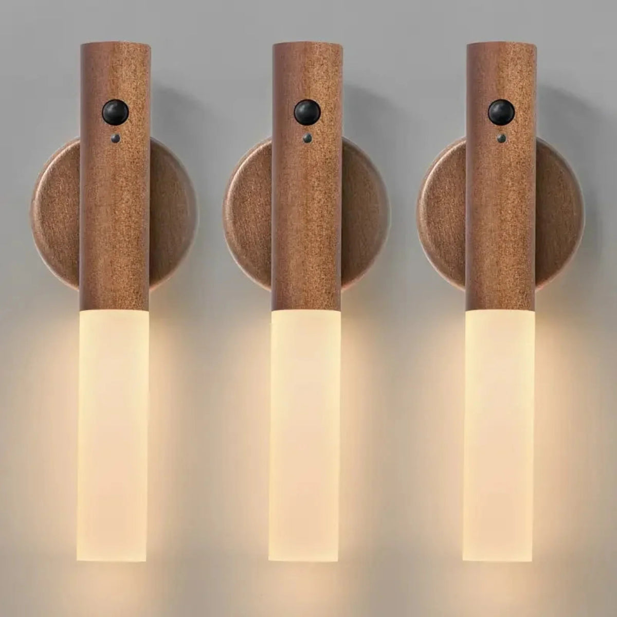 Magnetic Wall Lamp with Motion Sensor Rechargeable LED Night Light for Hallway Staircase Cabinet Bedroom Wireless | Sansoti