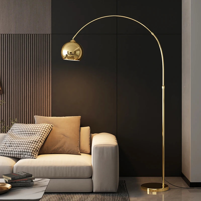 Boog Vloerlamp Metaal Verstelbaar E27 110cm Modern Woonkamer | Sansoti