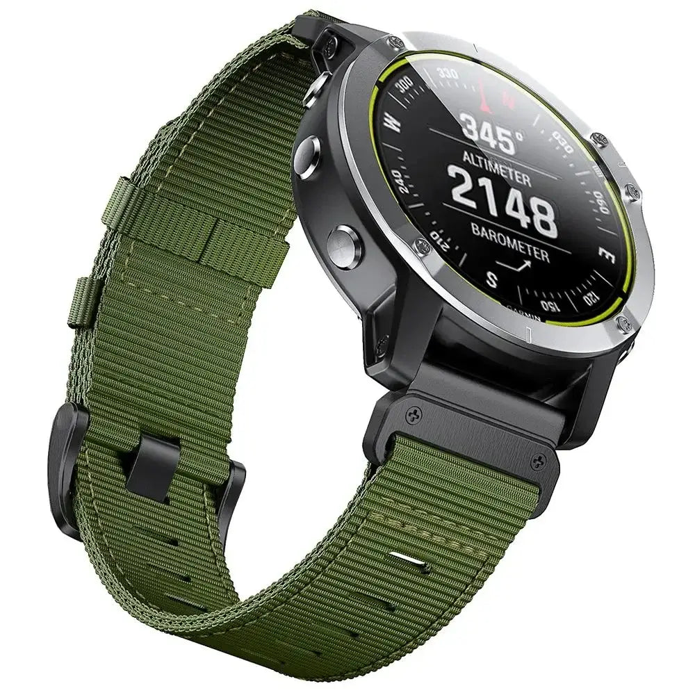 Tactiele Nylon Horlogeband QuickFit 22mm 26mm Smartwatch Vervanging Sport Outdoor Polsband Ademend Comfortabel | Sansoti