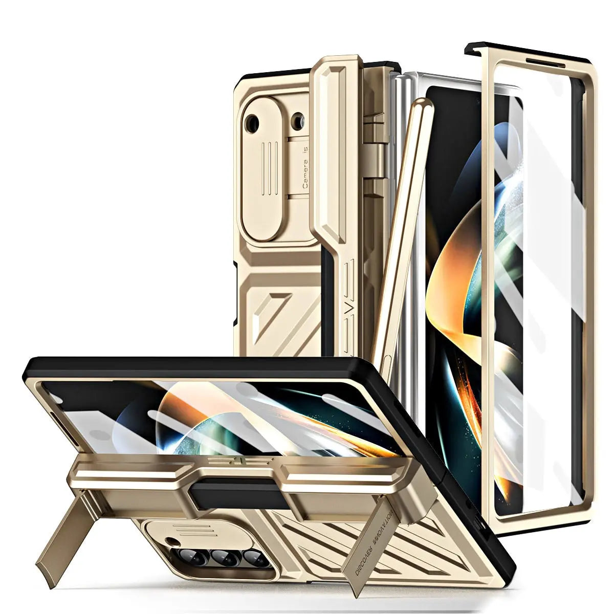 Protective Case with Stand for Foldable Phone – Shock-Resistant with Screen Protection and Stylish Design | Sansoti