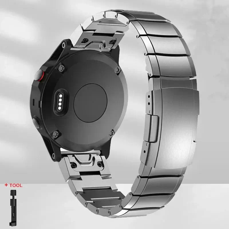 Edelstahl-Uhrenarmband mit Schnellverschluss für Smartwatch, 22 mm, 26 mm, verstellbares Metallarmband, universell | Sansoti