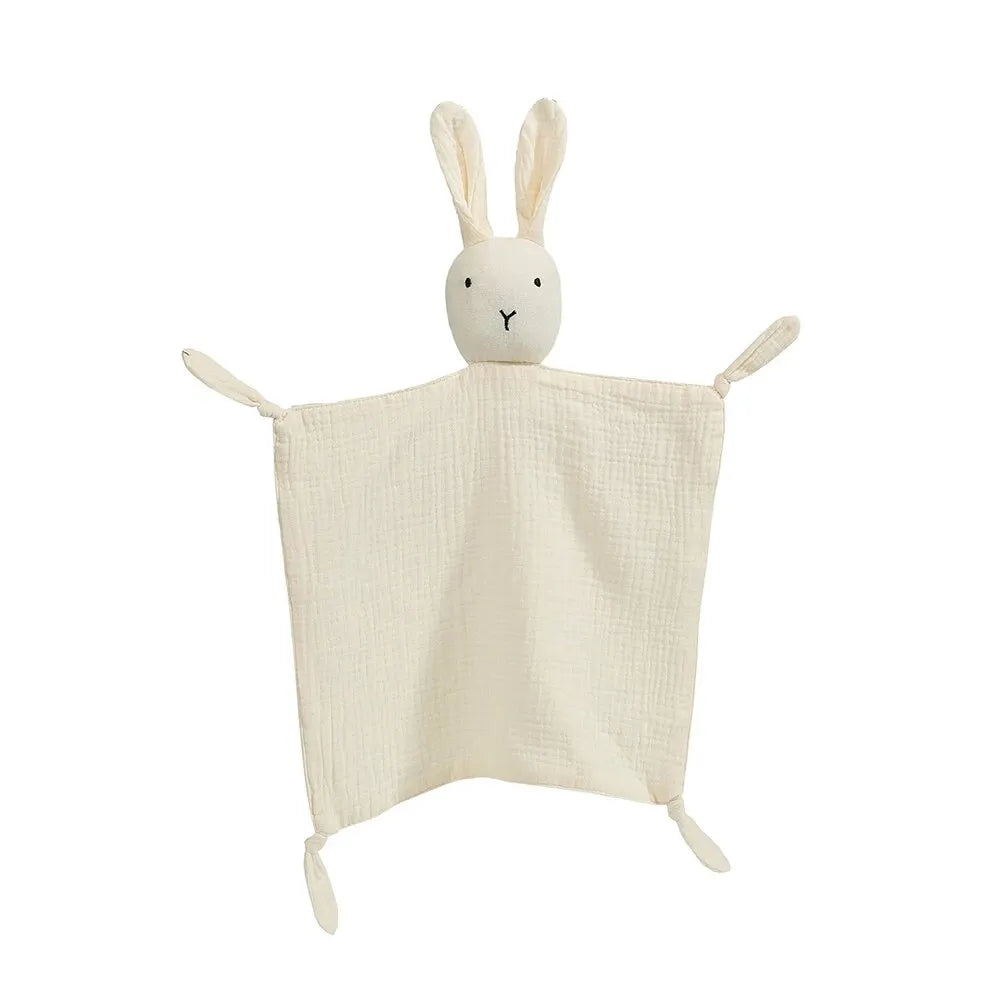 Katoenen Knuffeldoek met Dierkop voor Baby | Zachte Slaaphulp Pasgeborenen Kraamcadeau Troostdoekje Speelgoed | Sansoti