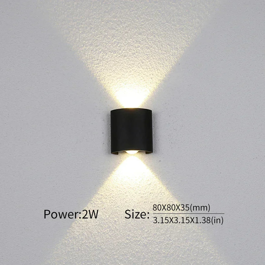 Minimalistische LED-wandlamp voor binnen of buiten - Aluminium - Zwart of Wit - 2W tot 10W | Sansoti