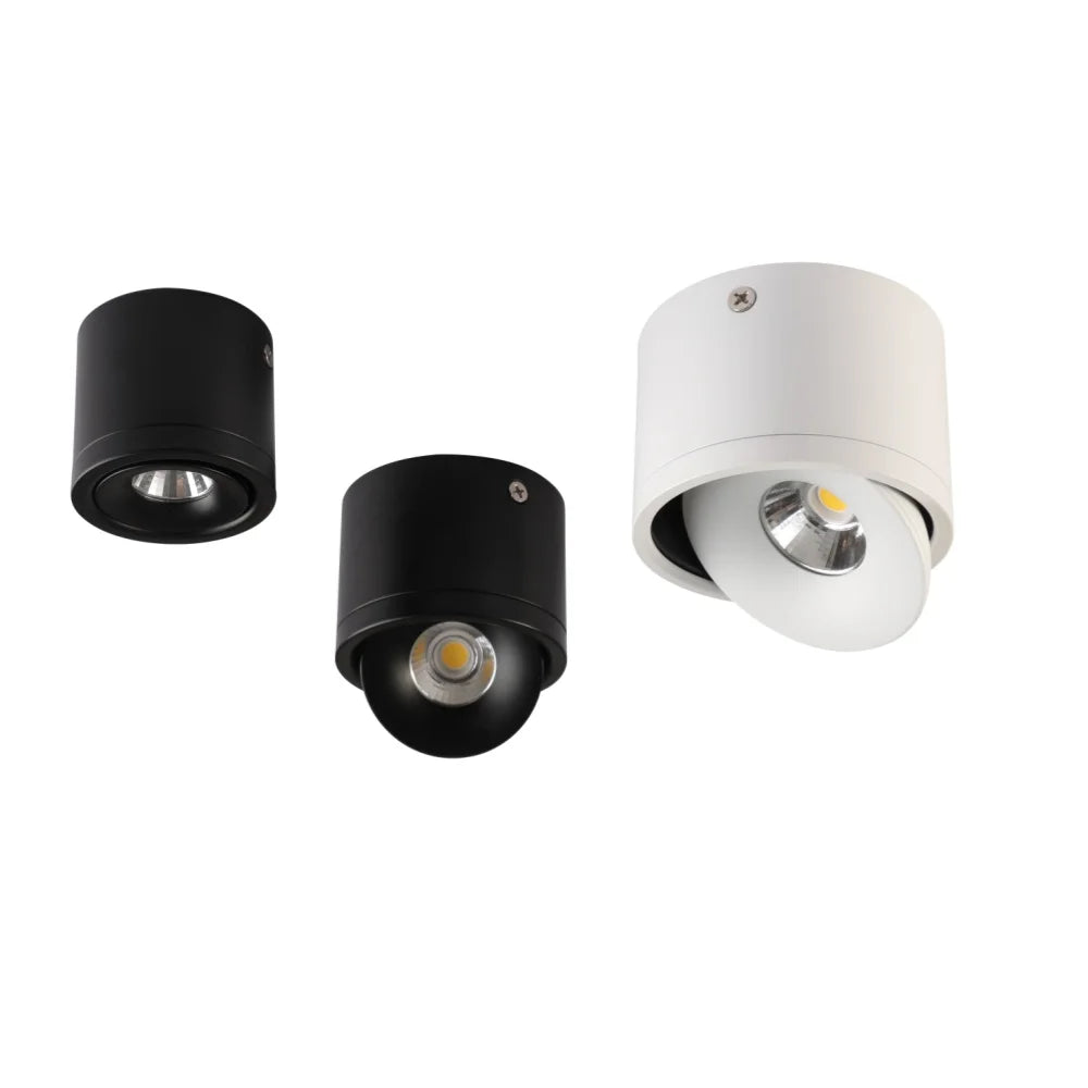 Spot Plafond Encastré LED Dimable Orientable Aluminium Blanc Noir Salon Cuisine Bureau | Restfield