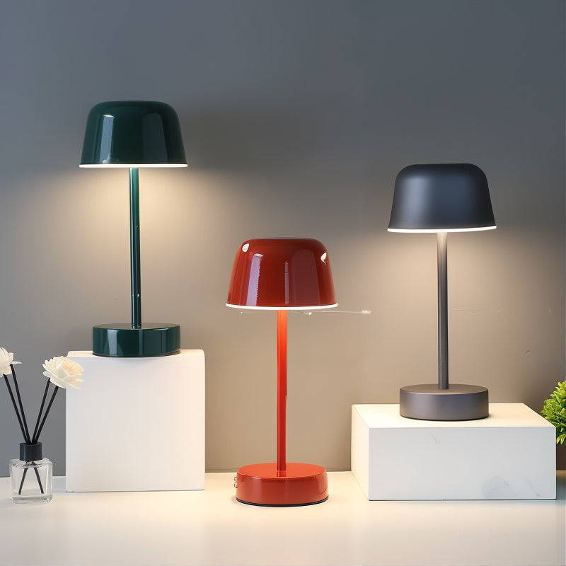 Wireless Rechargeable LED Table Lamp with Touch Control – Aluminum – Dimmable – 4-8 Hours Usage Time | Sansoti