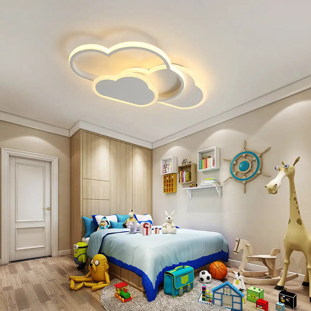 LED Kinderlampe Wolke Deckenleuchte 32W Dimmbar Acryl Fernbedienung Schlafzimmer Kinderzimmer Babyzimmer Weiß Modern 3000-6500K | Restfield