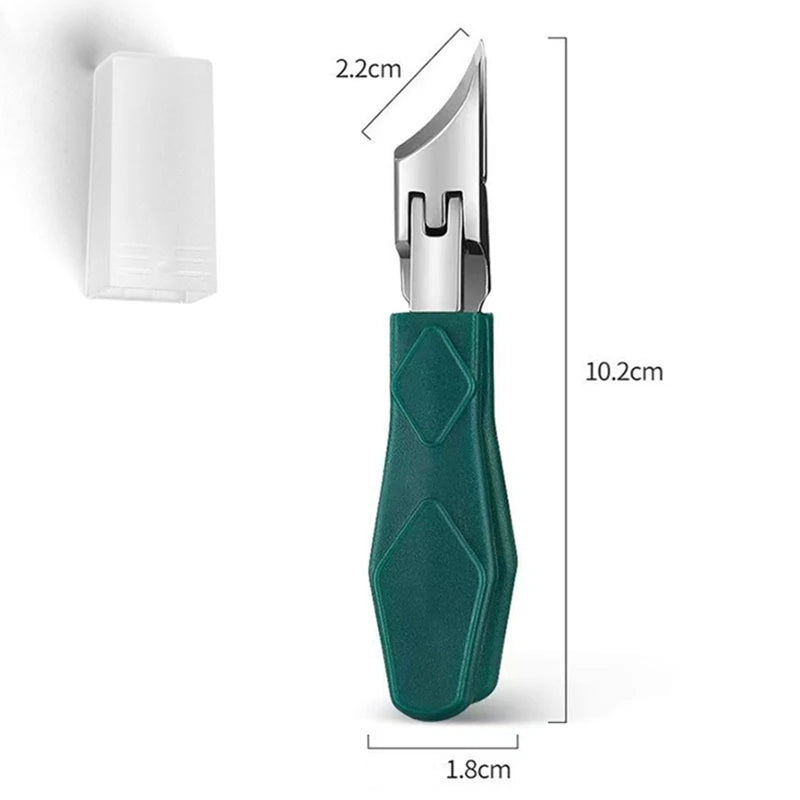 Ergonomic Toenail Clipper Stainless Steel Angled Tip Precision Thick Nails Pedicure Foot Care | Sansoti