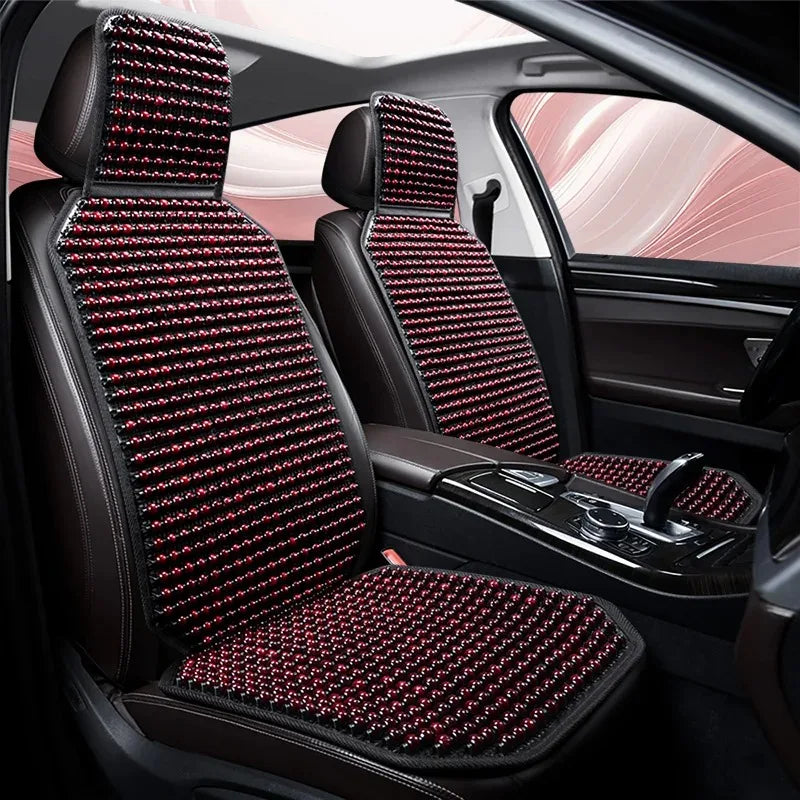 Coussin d’assise en perles de bois pour siège auto – Effet massant et respirant pour les longs trajets & une ventilation optimale | Sansoti